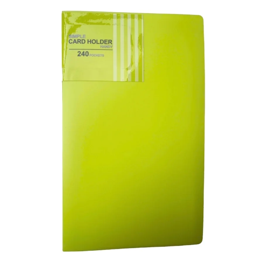 Sổ đựng name card 240 ngăn bìa màu xanh cốm, nhãn Card Holder 240 Pockets