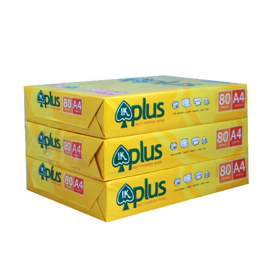 Ram giấy in IK Plus A4 80gsm cao cấp chuyên in 2 mặt không kẹt giấy