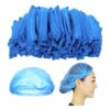 Mũ trùm đầu con sâu vải không dệt màu xanh, túi 100 cái