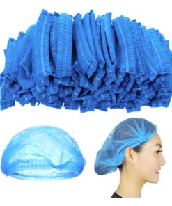 Mũ trùm đầu con sâu vải không dệt màu xanh, túi 100 cái